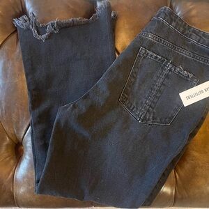BDG Women's Black Frayed Hem Jeans